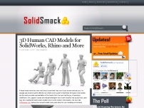 Poseable 3D Human CAD models for SolidWorks