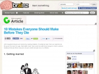 10 Mistakes Everyone Should Make Before They Die