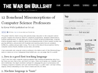 12 Bonehead Misconceptions of Computer Science Professors