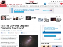 Has The Universe Stopped Producing New Stars?