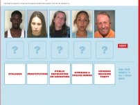 Match the five arrestees with their alleged crimes.