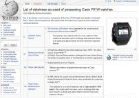 List of detainees accused of possessing Casio F91W watches