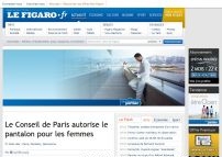 Le Conseil de Paris autorise le pantalon pour les femmes