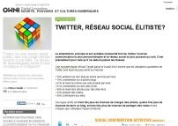 Twitter, réseau social élitiste ?
