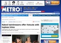 Naked hairdressers offer Hotcuts