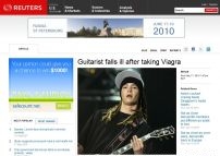 Guitarist falls ill after taking Viagra