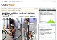 Bendable bike locks itself to poles