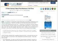 25 Best Startup Failure Post-Mortems of All Time