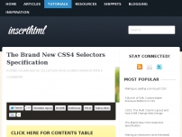 The Brand New CSS4 Selectors Specification