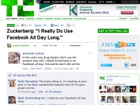 Zuckerberg: I Really Do Use Facebook All Day Long