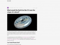 What would the Earth be like if it was the shape of a donut?