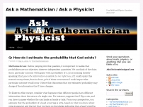 Ask a Mathematician / Ask a Physicist
