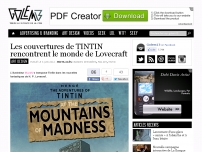 Les couvertures de Tintin rencontrent le monde de Lovecraft