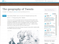 The geography of Tweets