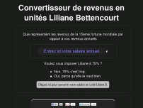 Convertisseur de revenus en unités Liliane Bettencourt