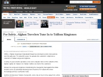 For Safety, Afghan Travelers - WSJ.com