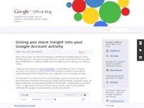 Insight into your Google Account activity
