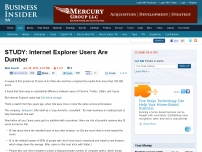 STUDY: Internet Explorer Users Are Dumber