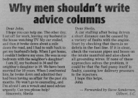 Why men shouldn't...