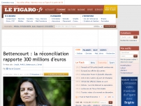 Bettencourt : la réconciliation rapporte 300 millions d'euros
