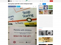 Fake London Underground signs