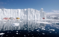 Graffiti on polar iceberg