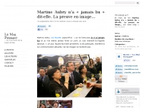Martine Aubry n'a « jamais bu » dit-elle.