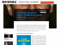 Worldwide Mustache Expert Weighs in on Assad's Upper Lip