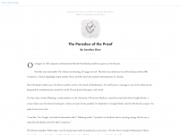 The Paradox of the Proof