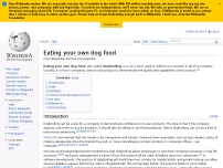 Eating your own dog food